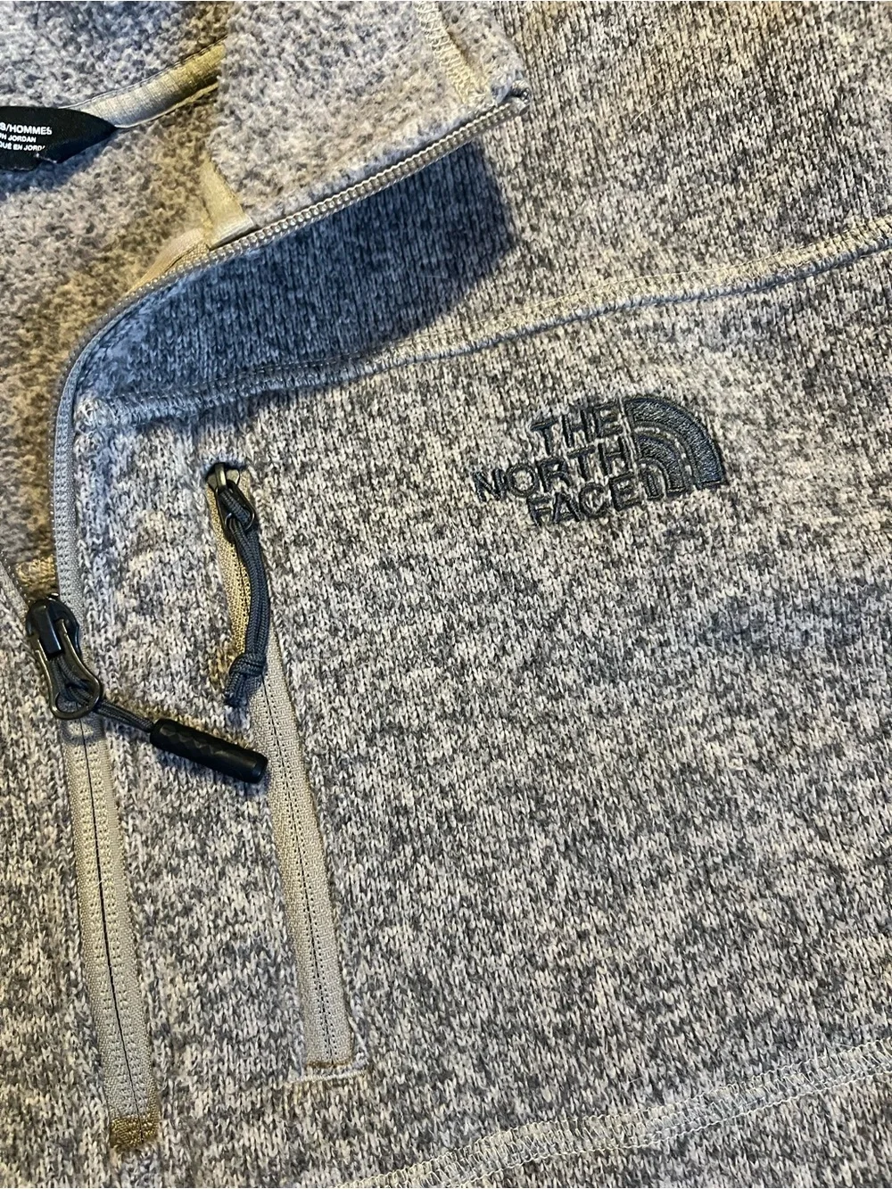 The North Face Mens tan/brown Quarter-Zip Sweater Sz large